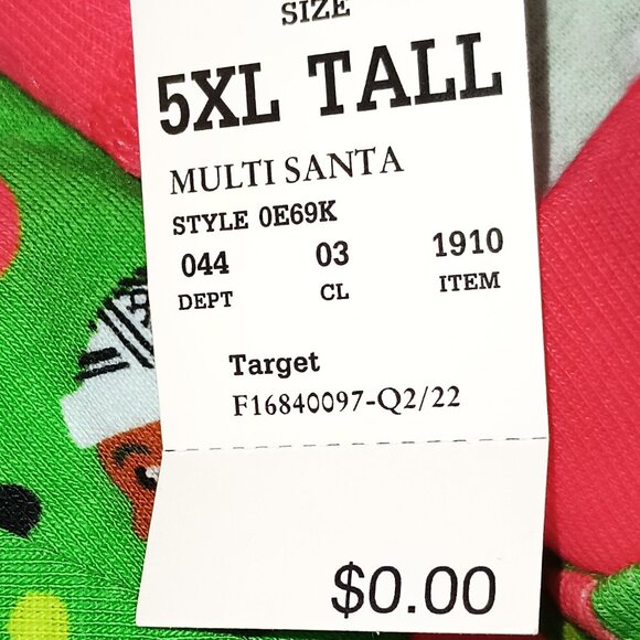 NEW Wondershop Men's Holiday Black Santa Print Matching Family Pajama Pants 5X - Picture 4 of 6